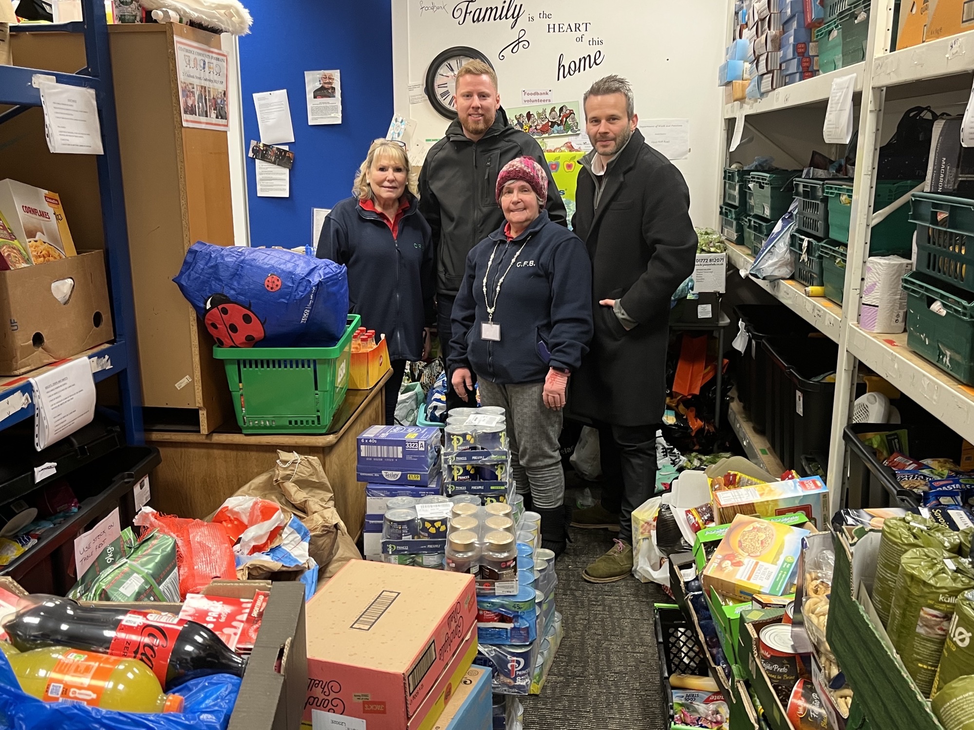 Food donation to Coatbridge food bank 