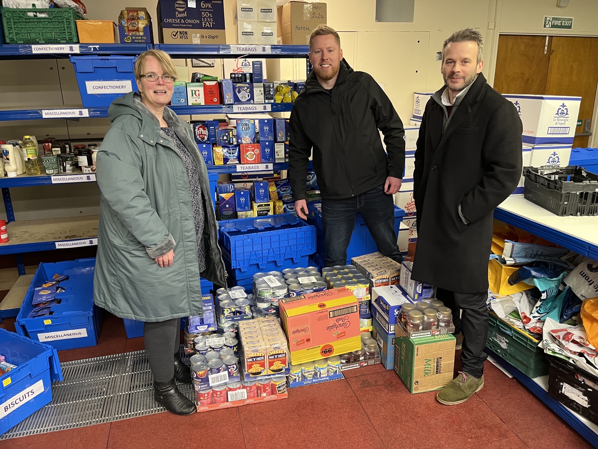 Food donation to East Kilbride food bank